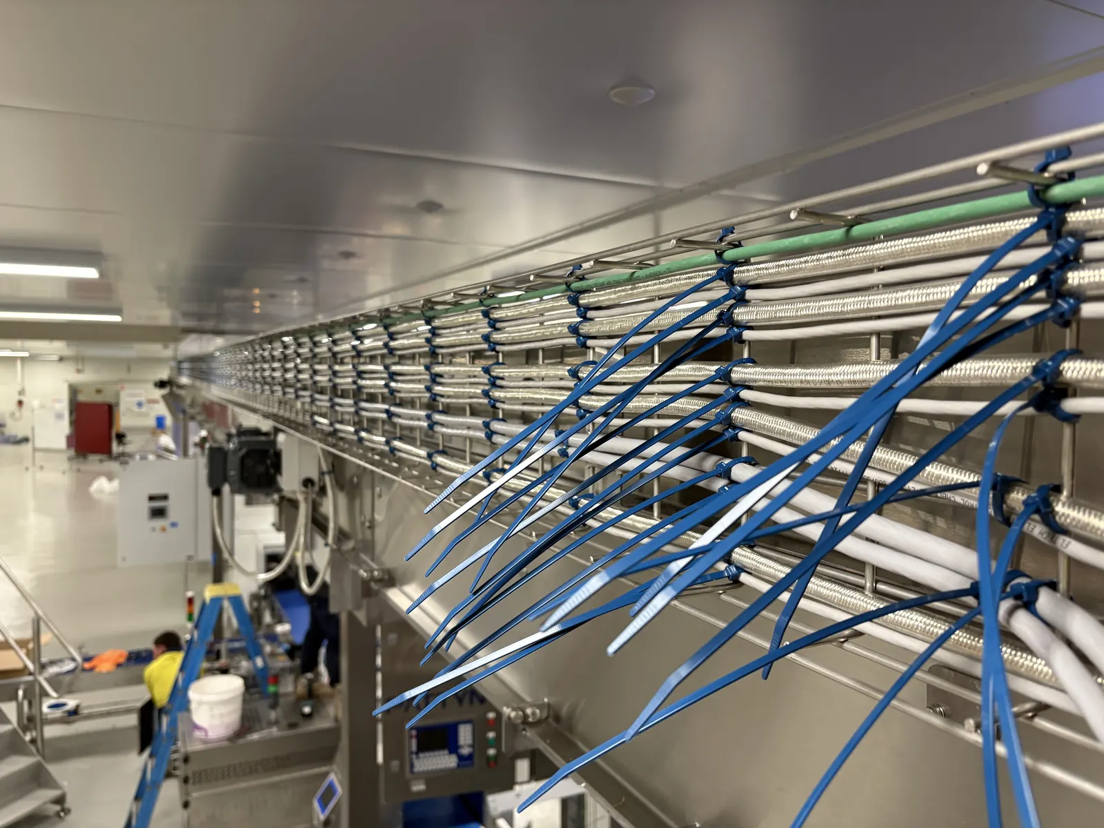 Industrial cable tray and cable installation works