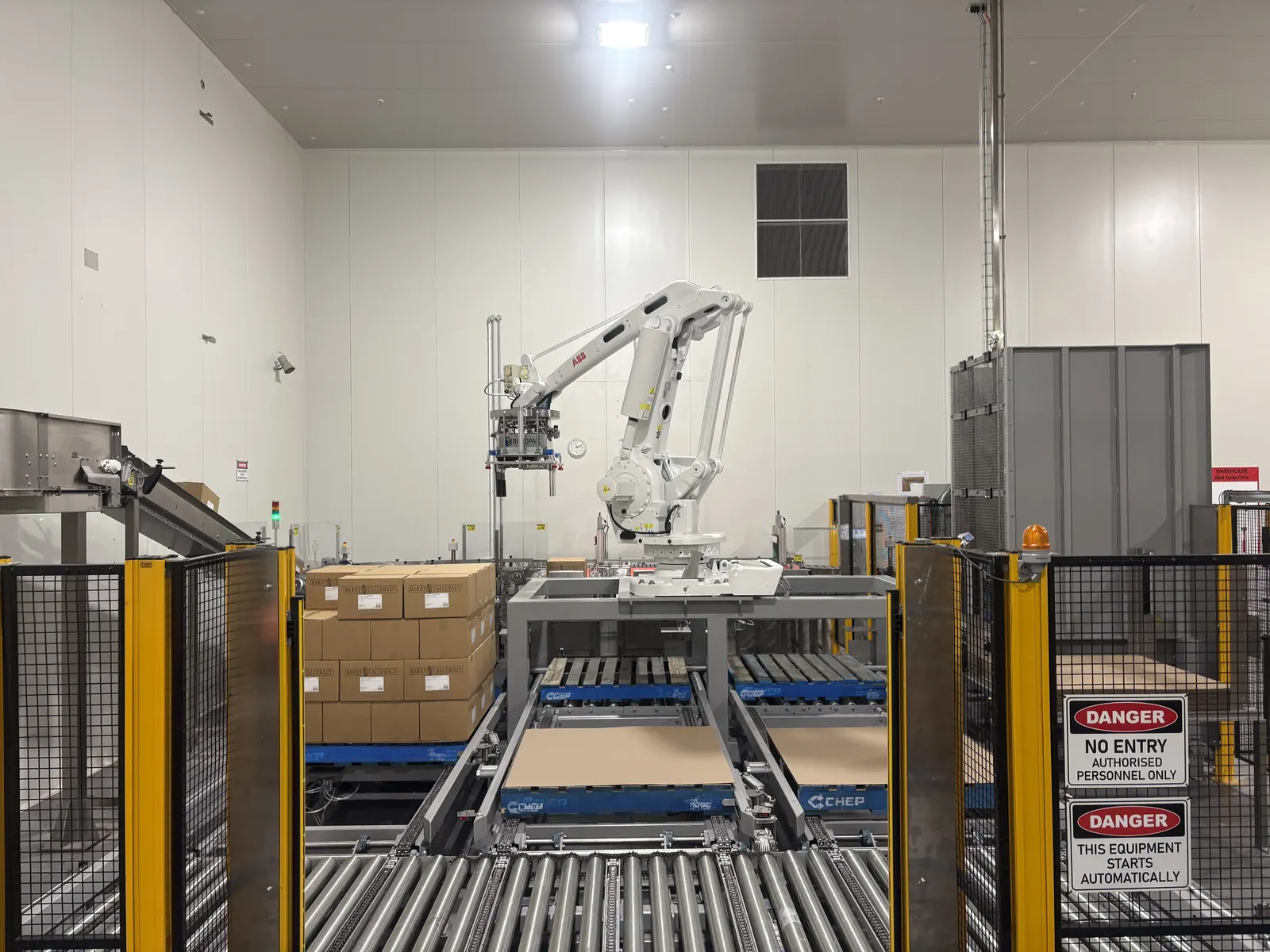 Industrial machine safety and automation installation area