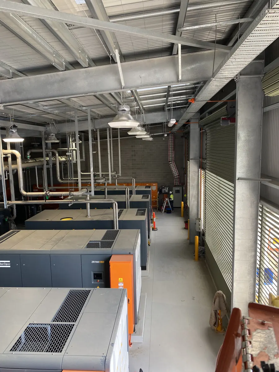 Industrial switchroom and electrical equipment area